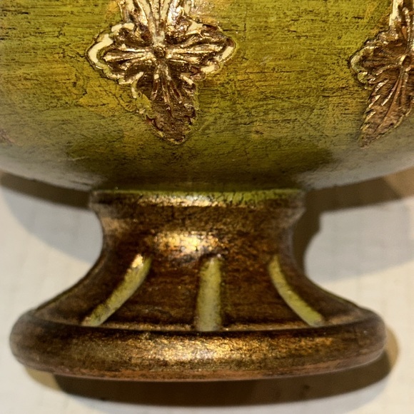 VINTAGE ITALIAN FLORENTINE GOLD GILT POTTERY PLANTER - ITALY - Picture 4 of 8